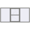 Ціноутворення Вікна 2400x1200 мм Altest Pony 375 RAL 9007 Grey aluminium з двох сторін