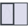 Ціноутворення Вікна 1800x1500 мм REHAU Euro 70 ANTHRACITE_GREY_STRUKTURAL з двох сторін