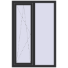 Ціноутворення Вікна 1000x1500 мм REHAU Euro 70 ANTHRACITE_GREY_GLATT з двох сторін