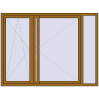 Ціноутворення Вікна 2000x1500 мм REHAU Euro 60 LIGHT_OAK з двох сторін