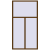 Ціноутворення Вікна 1150x2201 мм REHAU Brillant-Design WALNUT з двох сторін