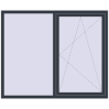 Ціноутворення Вікна 1750x1440 мм REHAU Euro 70 ANTHRACITE_GREY_STRUKTURAL з двох сторін