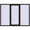 Ціноутворення Вікна 2010x1510 мм REHAU SYNEGO MD BLACK_BROWN з двох сторін