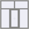 Ціноутворення Вікна 1500x1500 мм Altest Pony 375 RAL 9007 Grey aluminium з двох сторін