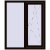 Ціноутворення Вікна 1000x1200 мм REHAU Euro 60 BLACK_BROWN з двох сторін