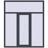 Ціноутворення Вікна 1460x1710 мм REHAU Euro 70 ANTHRACITE_GREY_STRUKTURAL ззовні