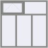 Ціноутворення Вікна 1800x1800 мм Altest Pony 375 RAL 9007 Grey aluminium з двох сторін