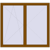 Ціноутворення Вікна 2000x1800 мм REHAU Euro 60 GOLDEN OAK з двох сторін