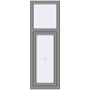 Ціноутворення Вікна 500x1500 мм Altest Pony 375 RAL 9007 Grey aluminium з двох сторін