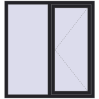 Ціноутворення Вікна 1300x1400 мм REHAU Euro 60 BLACK_ULTI-MATT з двох сторін