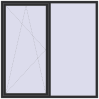 Ціноутворення Вікна 2000x2000 мм REHAU Euro 70 ANTHRACITE_GREY_GLATT з двох сторін
