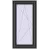 Ціноутворення Вікна 580x1200 мм REHAU Euro 70 ANTHRACITE_GREY_GLATT з двох сторін