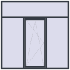 Ціноутворення Вікна 2050x2050 мм REHAU Euro 70 ANTHRACITE_GREY_STRUKTURAL з двох сторін
