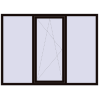 Ціноутворення Вікна 2100x1540 мм REHAU Euro 60 BLACK_BROWN ззовні