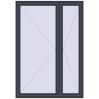 Ціноутворення Вікна 1400x2004 мм REHAU SYNEGO MD ANTHRACITE_GREY_STRUKTURAL з двох сторін