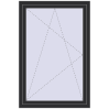 Ціноутворення Вікна 1000x1500 мм REHAU Euro 60 ANTHRACITE_GREY_GLATT з двох сторін