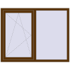 Ціноутворення Вікна 1440x1130 мм REHAU Euro 70 WALNUT з двох сторін