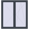 Ціноутворення Вікна 1400x1500 мм REHAU SYNEGO MD ANTHRACITE_GREY_STRUKTURAL з двох сторін