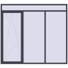 Ціноутворення Вікна 2580x2320 мм REHAU Euro 70 ANTHRACITE_GREY_STRUKTURAL з двох сторін
