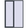 Ціноутворення Вікна 1500x2200 мм REHAU Euro 70 ANTHRACITE_GREY_STRUKTURAL з двох сторін