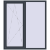 Ціноутворення Вікна 1400x1600 мм REHAU Euro 70 ANTHRACITE_GREY_STRUKTURAL з двох сторін