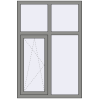 Ціноутворення Вікна 1000x1500 мм Altest Pony 375 RAL 9007 Grey aluminium з двох сторін