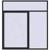 Ціноутворення Вікна 2150x2300 мм REHAU SYNEGO MD BLACK_ULTI-MATT з двох сторін