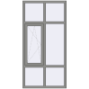 Ціноутворення Вікна 1000x2000 мм Altest Pony 375 RAL 9007 Grey aluminium з двох сторін