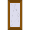 Ціноутворення Вікна 580x1200 мм REHAU Euro 70 GOLDEN OAK ззовні