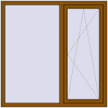 Ціноутворення Вікна 1400x1400 мм REHAU Euro 70 GOLDEN OAK з двох сторін