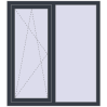 Ціноутворення Вікна 1200x1350 мм REHAU Euro 70 ANTHRACITE_GREY_STRUKTURAL з двох сторін