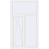 Ціноутворення Вікна 1140x2005 мм REHAU Brillant-Design Білий (RAL 9016) з двох сторін