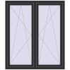 Ціноутворення Вікна 1300x1500 мм REHAU Brillant-Design ANTHRACITE_GREY_GLATT з двох сторін
