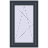 Ціноутворення Вікна 580x950 мм REHAU Euro 60 ANTHRACITE_GREY_STRUKTURAL з двох сторін