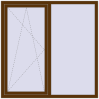 Ціноутворення Вікна 1500x1500 мм REHAU Euro 70 WALNUT з двох сторін
