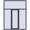 Ціноутворення Вікна 1550x2000 мм REHAU Euro 60 ANTHRACITE_GREY_STRUKTURAL ззовні