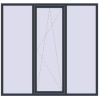 Ціноутворення Вікна 2100x2000 мм REHAU Euro 60 ANTHRACITE_GREY_STRUKTURAL з двох сторін