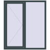 Ціноутворення Вікна 1300x1500 мм Altest Pony 375 RAL 7026 Granite grey з двох сторін