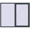 Ціноутворення Вікна 1800x1500 мм REHAU SYNEGO MD ANTHRACITE_GREY_STRUKTURAL ззовні