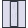 Ціноутворення Вікна 1500x1700 мм REHAU Euro 60 ANTHRACITE_GREY_STRUKTURAL з двох сторін