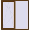 Ціноутворення Вікна 1600x1700 мм REHAU Euro 70 WALNUT ззовні