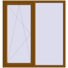 Ціноутворення Вікна 1500x1600 мм REHAU Brillant-Design GOLDEN OAK з двох сторін