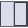 Ціноутворення Вікна 1677x1537 мм REHAU Euro 70 ANTHRACITE_GREY_STRUKTURAL з двох сторін