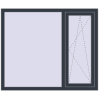 Ціноутворення Вікна 1400x1180 мм REHAU SYNEGO MD ANTHRACITE_GREY_STRUKTURAL ззовні