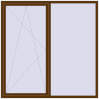 Ціноутворення Вікна 2000x2000 мм REHAU Euro 70 WALNUT з двох сторін