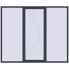 Ціноутворення Вікна 2400x2000 мм REHAU SYNEGO MD ANTHRACITE_GREY_STRUKTURAL з двох сторін