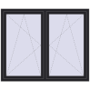Ціноутворення Вікна 1700x1350 мм REHAU Brillant-Design BLACK_ULTI-MATT з двох сторін