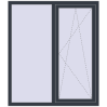 Ціноутворення Вікна 1300x1500 мм REHAU Euro 70 ANTHRACITE_GREY_STRUKTURAL з двох сторін