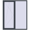 Ціноутворення Вікна 1500x1800 мм REHAU Euro 70 ANTHRACITE_GREY_STRUKTURAL з двох сторін