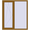 Ціноутворення Вікна 1300x1500 мм REHAU Euro 70 LIGHT_OAK з двох сторін